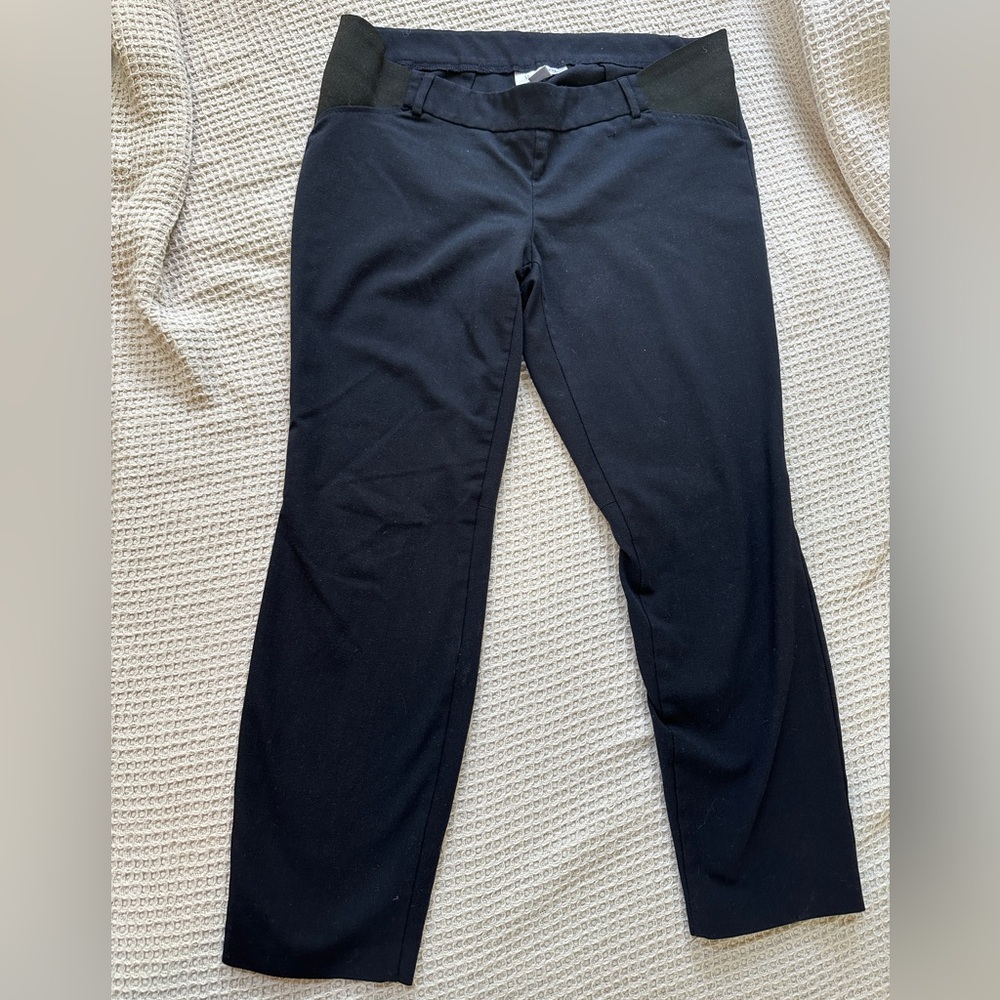 Navy Blue Maternity Work Pants
